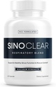 SinoClear Lung Detox & Sinus Pressure Relief Supplement (60 Caps): Clean and Natural Nasal Decongestant, Sinus Relief, & Lung Cleans Blend - NAC, Andrographis, & Thyme Leaf - GMO-free & Made in USA