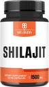 Extrakt 5:1 Shilajit Supplement 1500mg - Podpora imunitného systému, výroby energie, zdravia mozgu a celkového dobre Being - 60 kapsúl