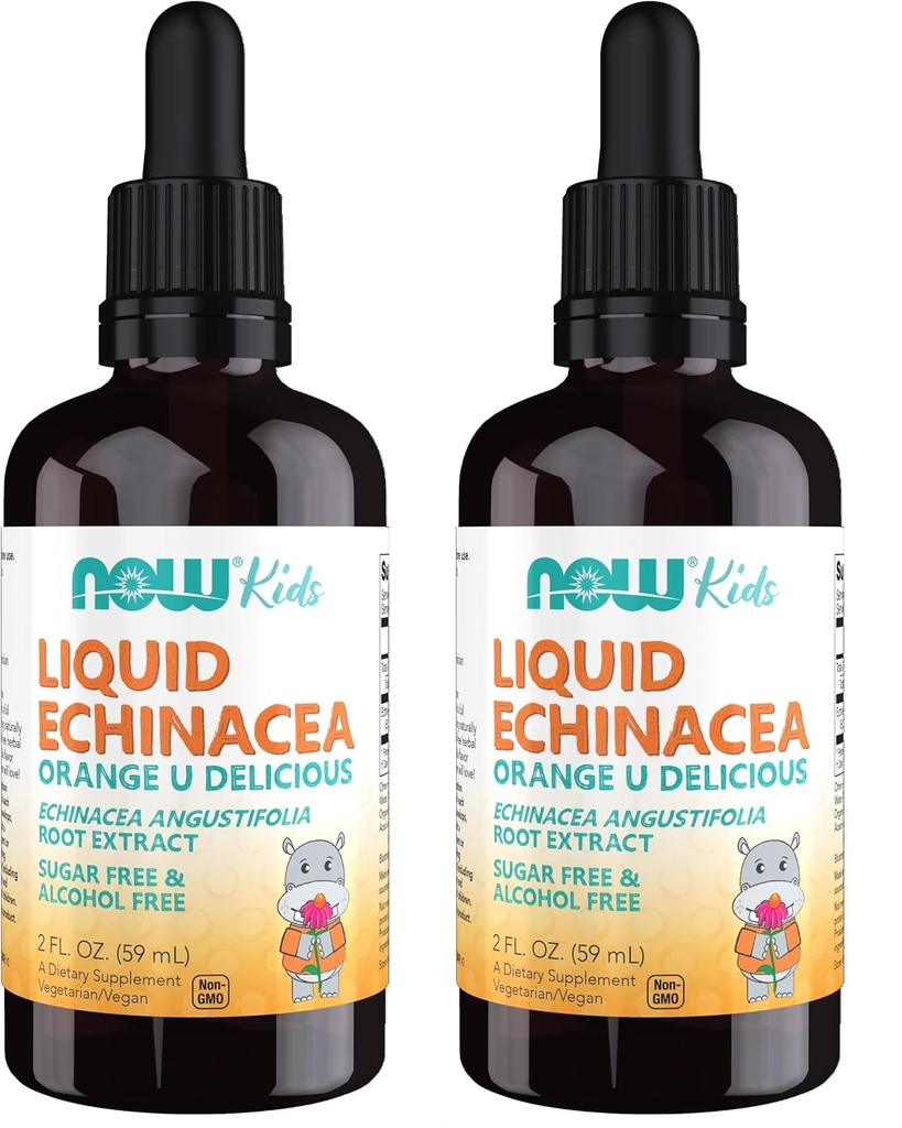 TERAZ doplnky, Deti Liquid Echinacea s kvapkadlom, Imunitný systém podpora, Formulované pre deti, 2 Fl Ounce, balenie máj Vary (balenie 2)