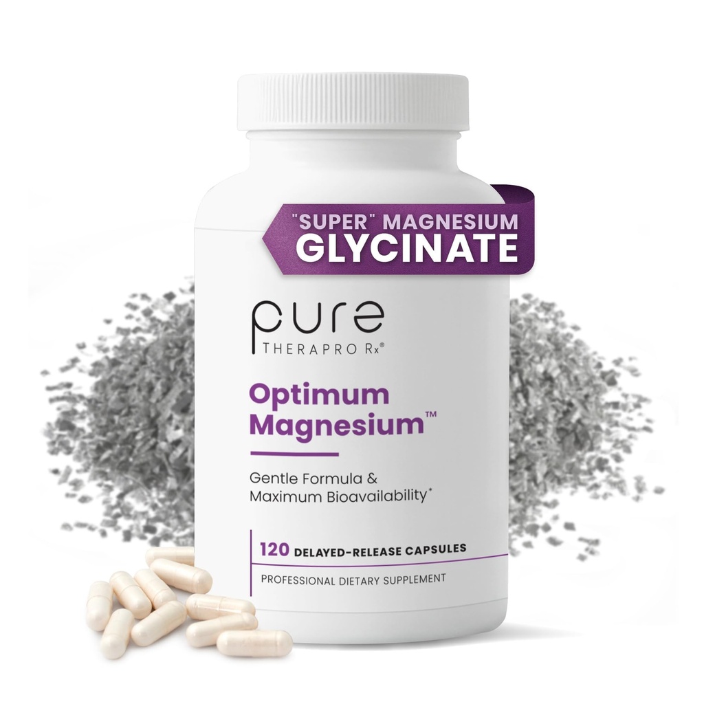 Pure TheraPro Rx Optimum Magnézium Lysinate Glycinate & Di-Magnesium Malate, Made in USA 2 Month Supply 