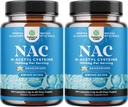 NAC Supplement N-Acetyl Cysteine 1000mg - Vegan High Absorbtion Non-Smelly NAC 1000mg Kapsule Glutatión Precursor for Liver Cleanse Detox & Repair Plus Lung Health and Imunity Support (4 mesiace)