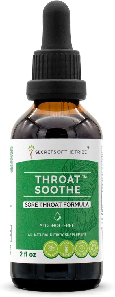 Výťažok bez obsahu alkoholu, vysokopotenciálne bylinné kvapky, tinktúra vyrobená z tinktúry, sladkého drievka, slippery Elm, marshmallow, šalvia, echinacea, bazy. Vzorec 2 pre bolesť hrdla