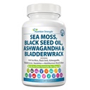 Sea Moss pre psy 750mg Black Seed Oil 500mg Ashwagandha 250mg Turmerica 250mg Bladderwrack 250mg Púpava 250mg & Vitamín C Vitamín D3 s bazovou Manuka Yellow Dock 90 Tablets