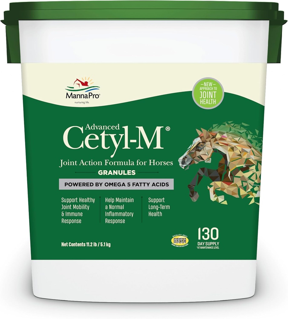 Manna Pro Cetyl-M Joint Supplement for Horses - Powered by Omega 5 Mastné kyseliny - 11.2 lb