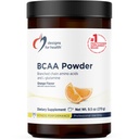 Designs for Health BCAA Powder with L-Glutamine - Rozvetvený reťazec aminokyselín prášok + L-Glutamine Supplement to Support Muscle + Cvičenie - Orange Ochutené nápoje Mix (30 Servings / 270g)