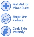 Globe First Aid Burn Gel s Aloe 0,9 g paketov, (Box 144) Pokročilá prvá pomoc Gél pre dočasnú úľavu menších popálenín, rezov a šrotov