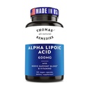 Thomas' all-natural Remedies Alpha Lipoic Acid 600mg, 120 Kapsule s B-vitamíny, Vegan, bez plnidiel