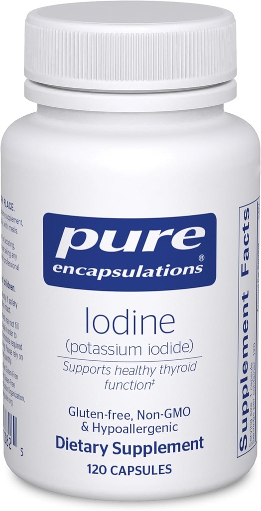 Pure Encapsulations Iodine - Supplement to Support The Thyroid & Help Maintain Healthy Cellular Metabolism - with Premium Potassium Iodide - 120 Capsules