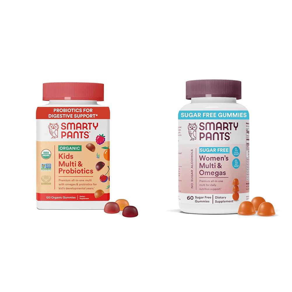 SmartyPants Kids Multivitamínové Gummy 120 Gróf a dámske multivitamínové Gummy 60 Gróf Bundle