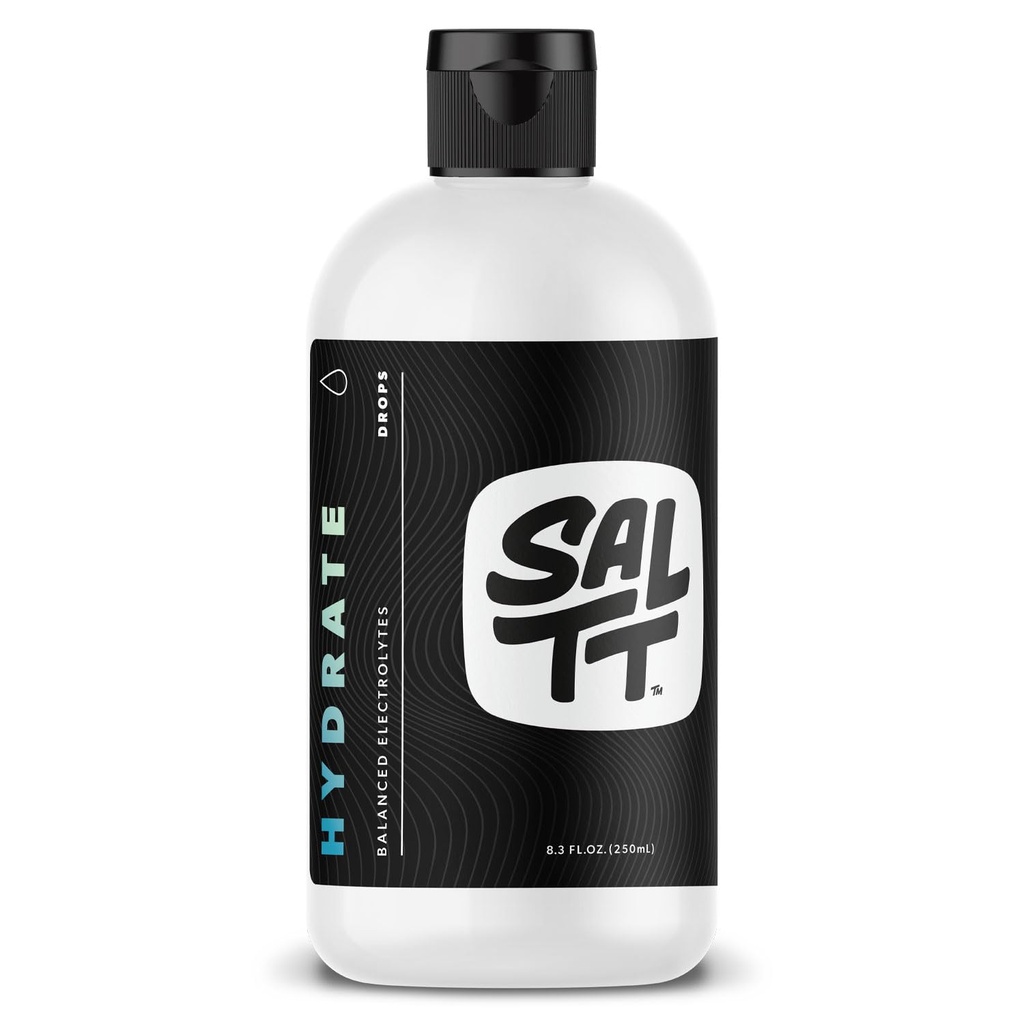 SALTT Hydratačné kvapky Electrolyte - Keto Diets - Intermittent Fasting - Immune Support - Gluten & Sugar Free - Paleo - Sodík, horčík, Draslík & Trace Minerals - Unflavred - 8.3 fl oz