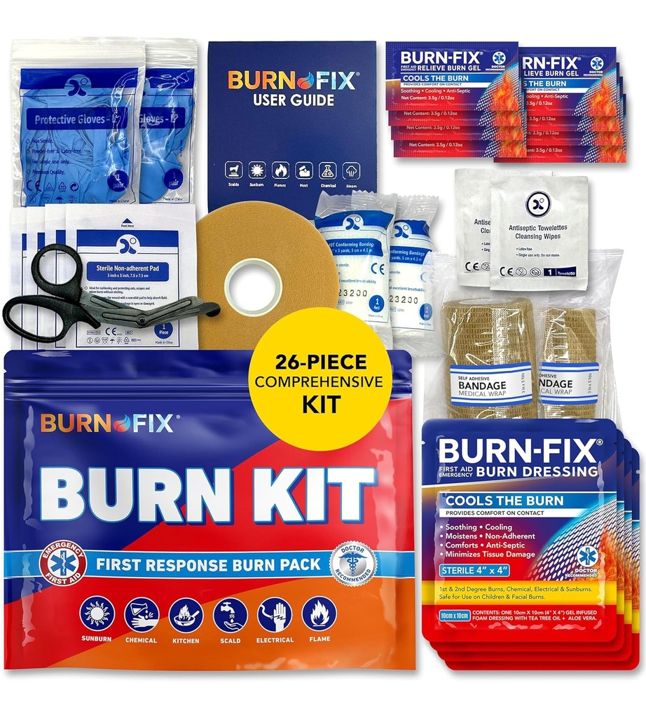BurnFix® Burn Kit Prvá pomoc pre popáleniny Pohotovosť 