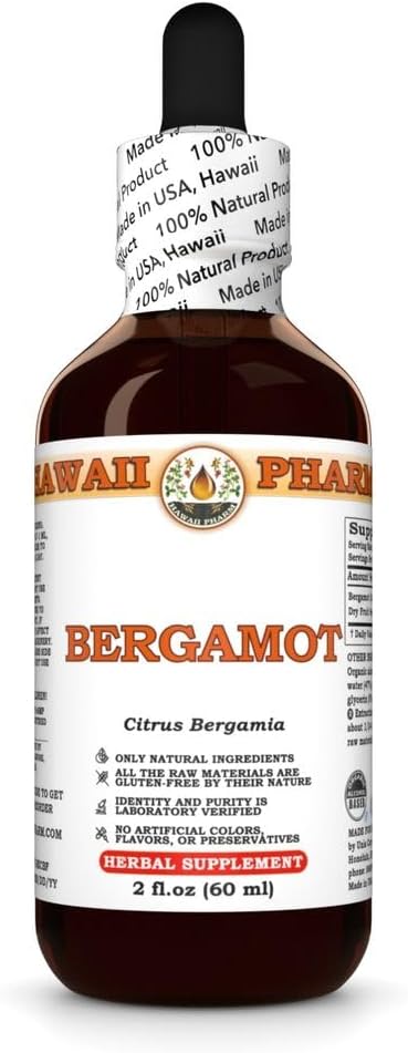 Bergamot extrakt, Tinture for Lipid Balance, Supports Cognitive Clarity, Eases Joint Discomfort, Natural Wellness - 2 fl.oz