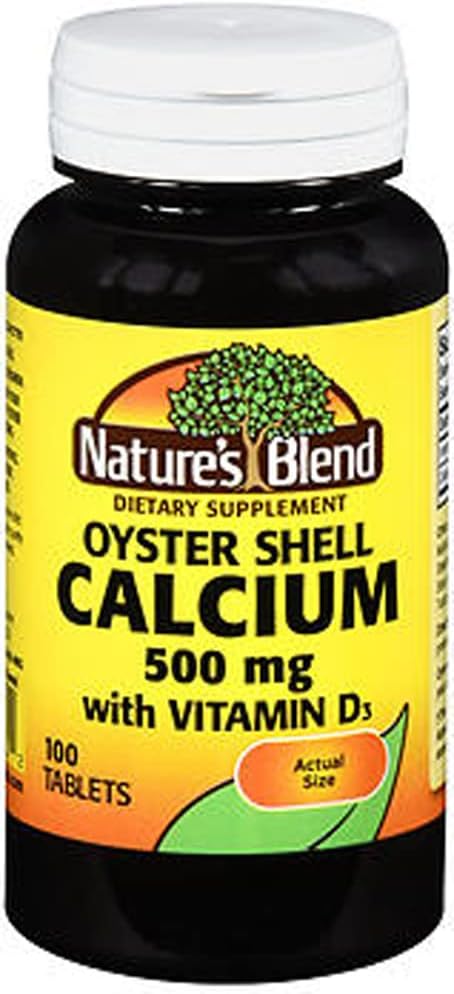 Prírodná zmes Oyster Shell Calcium 500 mg s vitamínom D3, 100 tabliet (balenie 3)
