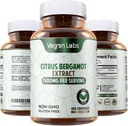 Vegan Labs Citrus Bergamot Extract 1500MG- 180 Vegan Kapsule- 25:1 Citrus Bergamia Extract- podporuje celkové zdravie a antioxidant ochranu- Gluten bez, non-GMO
