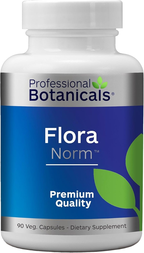 Professional Botanicals Flora Norm - 12-kmeňový vegánsky probiotický mix (10 miliárd CFU/gm.) Podporuje tráviace a imunitné zdravie 90 Vegetariánske kapsuly