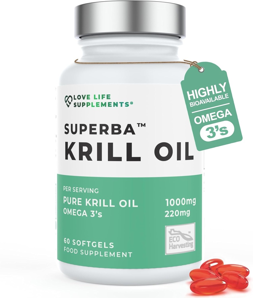Krill Oil Omega 3 Kapsule Vysoká sila 1000mg 