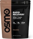 Osmo Rapid Recovery - Srvátka & Micellar Casein Protein Powder Blend s karbohydrátmi & kofeín, Všetky prírodné zložky, umožňuje svalové opravy a Boosts Glycogen Restorian - Čokoláda, 22 Servisov