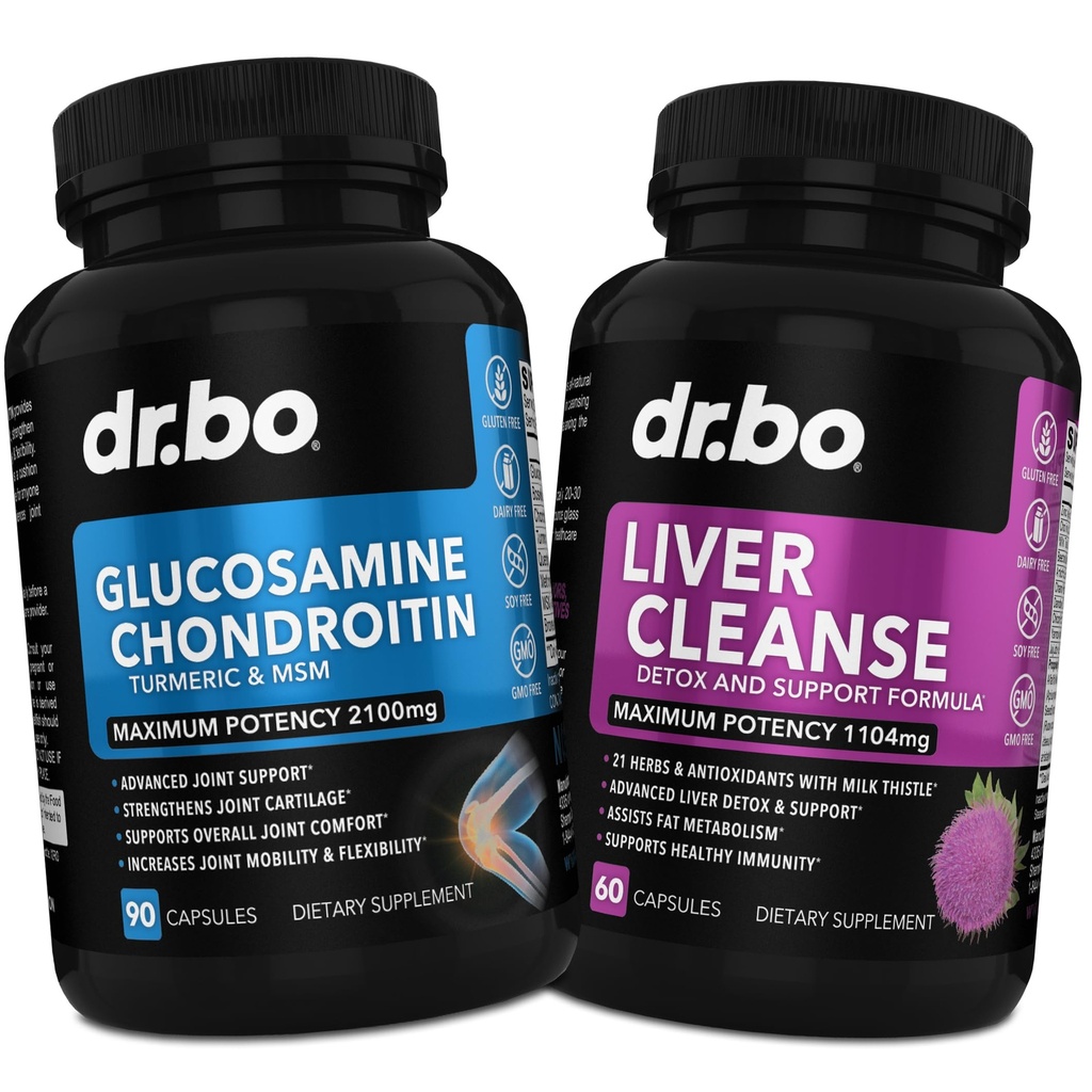 Glukozamín Chondroitín MSM Turmeric & Pečeň Čistenie Detox - Spoločné zdravotné doplnky Knoe Bone kĺby, Pečeň Cleanse Detox Podpora - Spoločné podporné tablety Glukozamín Sulfate Kapsule Joints Doplnky