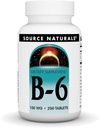 Zdroj Naturals Vitamín B-6, 100 mg Imunitný systém Podpora - 250 tabliet