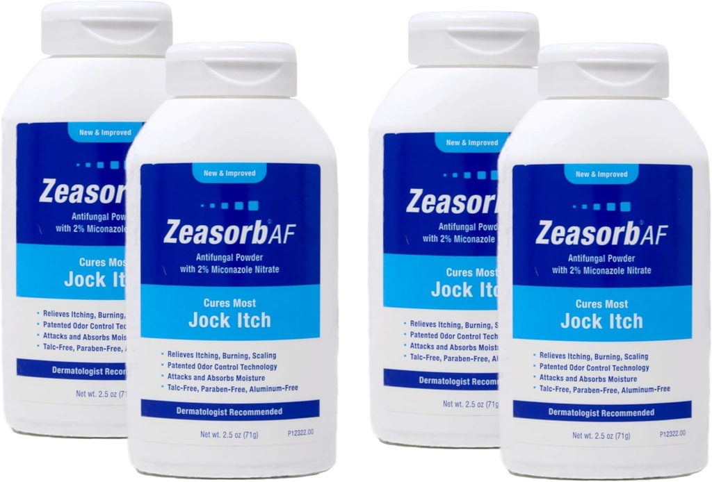 Zeasorb prášok, Jock Itch, 2,5 Ounce (4 balenia)