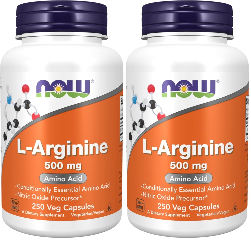 Teraz doplnky, L-arginín 500 mg, prekurzor oxidu dusnatého*, aminokyselina, 250 Veg kapsuly (dávka 2)