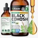 BIO KRAUTER Black Cohosh Tincture - Vegan Black Cohosh Supplements Ženy Podpora - Alkohol a cukor bez - 4 Fl.Oz.