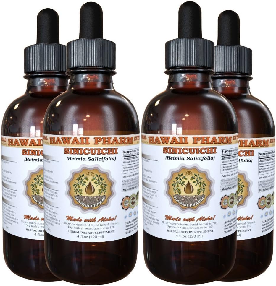 Sinicuichi Liquid Extract, Sinicuichi (Heimia Salicifolia) Tinktúra, Bylinné doplnky, Hawaii Pharm, Made in USA, 4x4 fl.oz