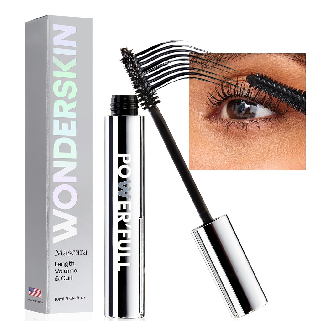 Maskara z divov - čierna maskara pre objem, dĺžku a curl - predlžovanie, volumizing a šmuha dôkaz Lash make-up
