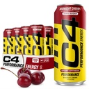 C4 Energy Carboned Zero Sugar Energy Drink, Pre Workout Drink + Beta Alanine, Midnight Cherry, 16 Fl Oz (pack of 12)