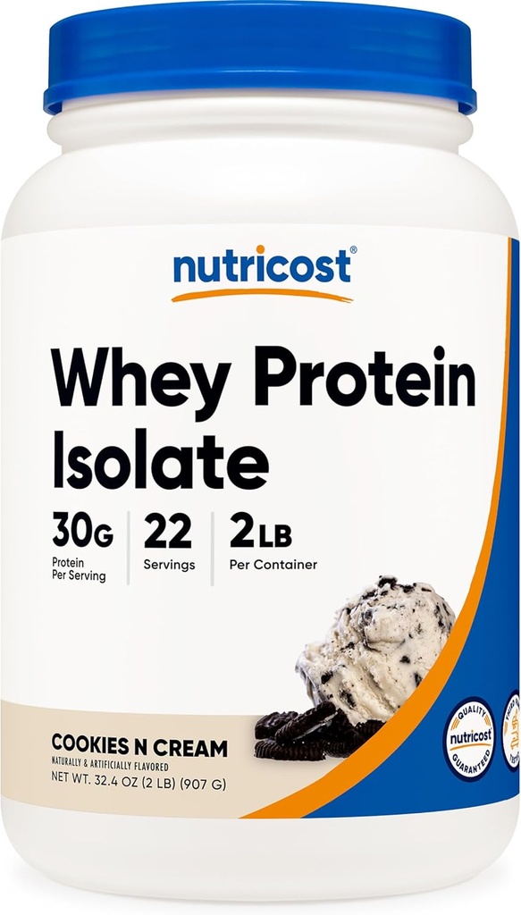 Nutricost Srvátkový proteín izolát (Cookies N Cream, 2 libry)