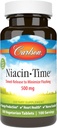 Carlson Niacin-Time 500 mg, vitamín B-3, time- released, 100 tabliet