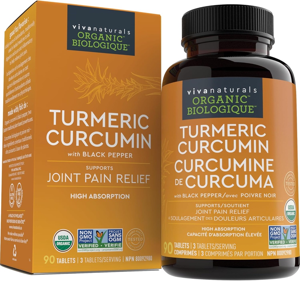 Viva Naturals Turmeric Curcumin, 1500 mg, 120 tabliet 