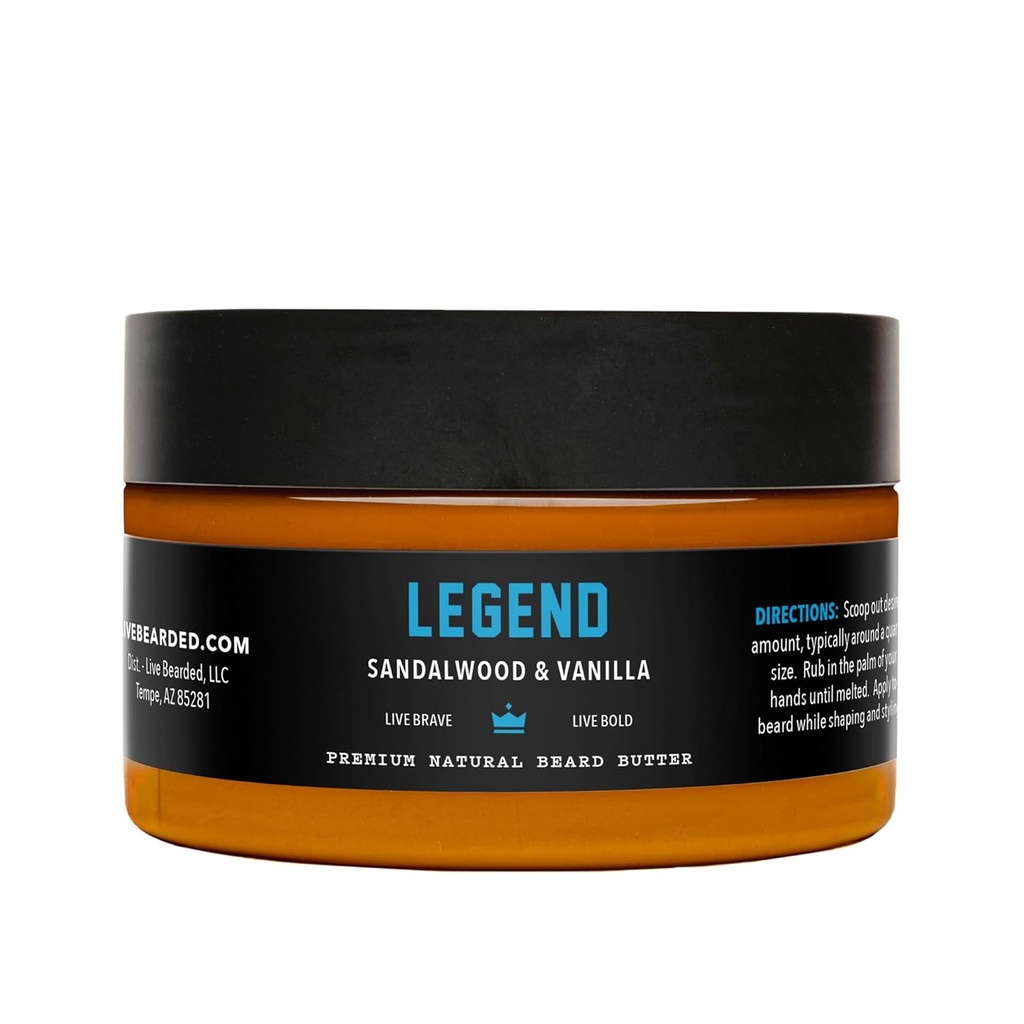 Live Bearded Beard Butter, 3 fl oz - Made in the USA - All-Natural Leave-in Conditioner a Zmäkčovač s bahennou 