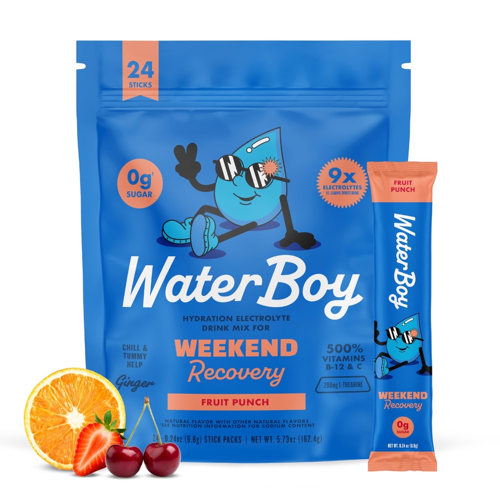 Waterboy Weekend Recovery 3 200mg Electrolyte Powder Packets 