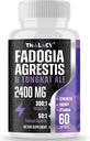 2400mg Fadogia Agrestis Tongkat Ali Supplement - Fadogia Agrestis 1400mg & Tongkat Ali 1000mg Ultra Blend, Maximálna sila, svalová hmota a športový výkon, 60 Softgels