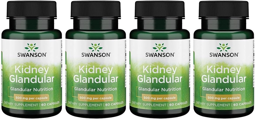 Swanson Obličky Glandular 500 mg 60 Caps 4 balenie