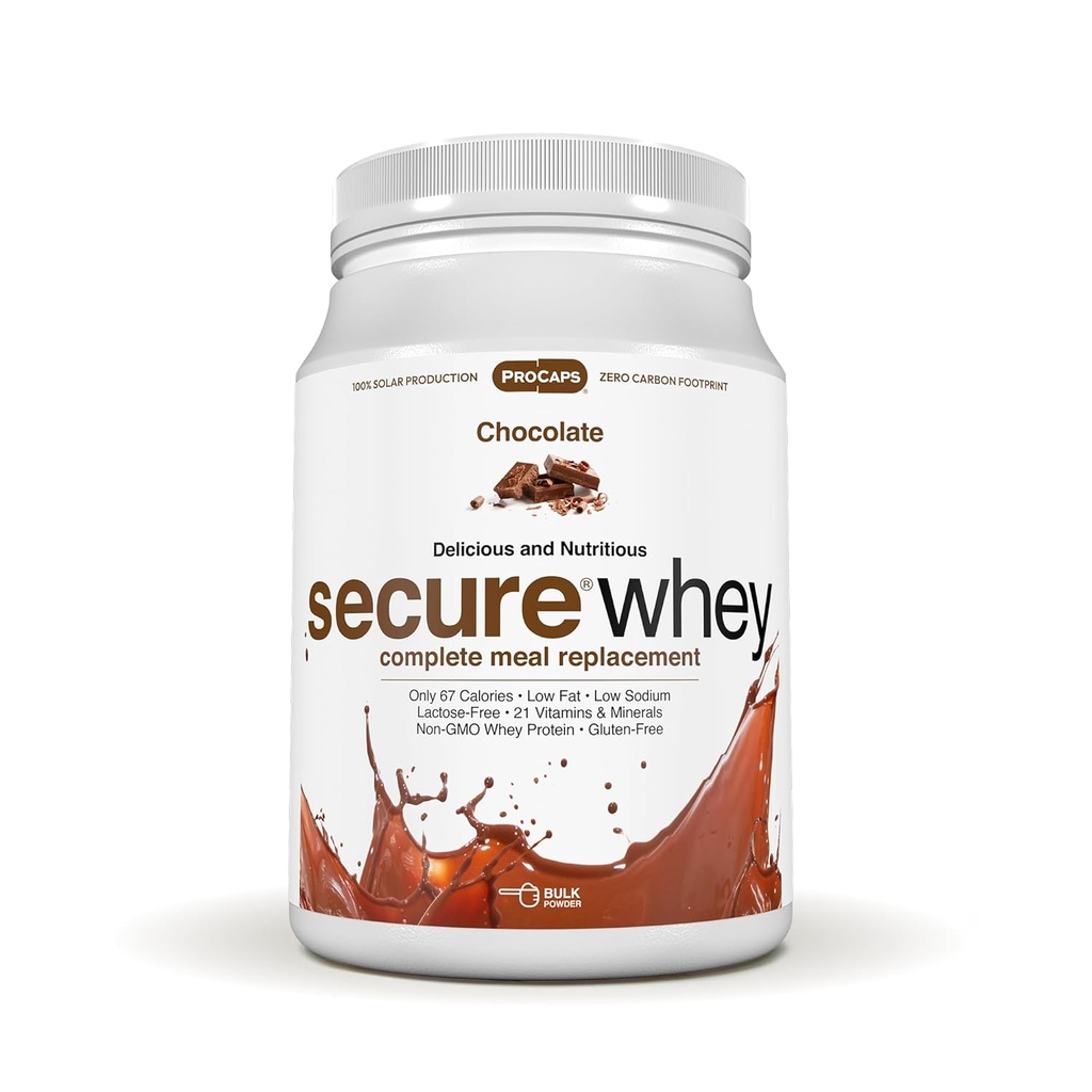 ANDREW LESSMAN Secure Wheey Complete Meal Replacement - Chocolate 60 Servings - Iba 67 Kalórie, 7 Grams Whey Protein, Vitamíny/Minerals, Nízky obsah tuku, Nutricious, Delicious, Mixes Instantly