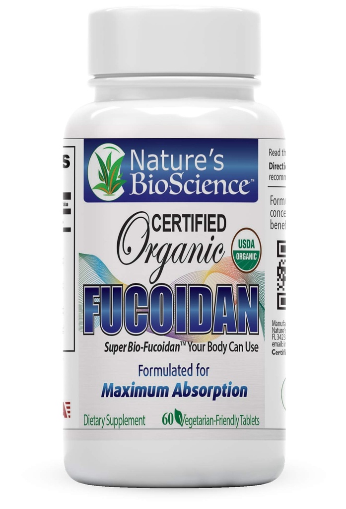 Nature's BioScience ® Certified USDA Organic Fucoidan 6 Fľaše Balenie