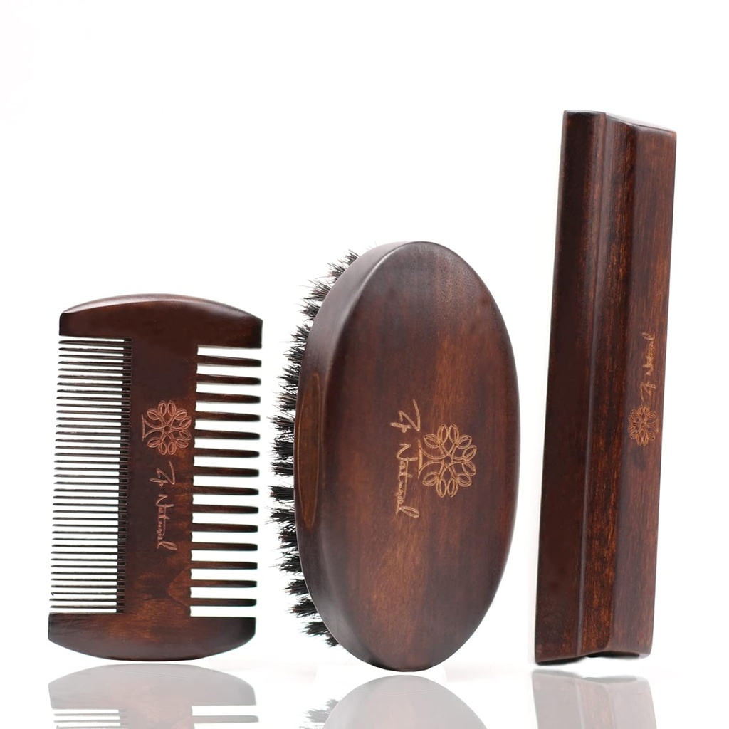 Beard Grooming Súprava pre mužov - Európsky štýl vintage w/Beard Comb, Brada kefka, Brada Bar - sústredenie sa na pánsku starostlivosť, zvládnutie medveďov mužov po celom svete