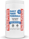 Yerba Prima Daily Fiber Formula - 20 oz Powder - Neochutený, Koncentrovaný zmes rozpustnej/nerozpustný, Psyllium Seed Husks, Acacia Gum, Apple Fiber pre hromadný - Dietary hromadný doplnok - Pravidelnosť