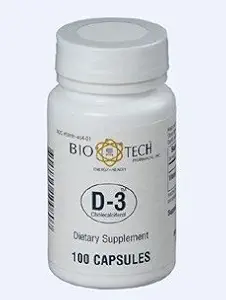Bio-Tech - D3 (cholekalciferol) 1000 IU 100 caps by Bio-Tech