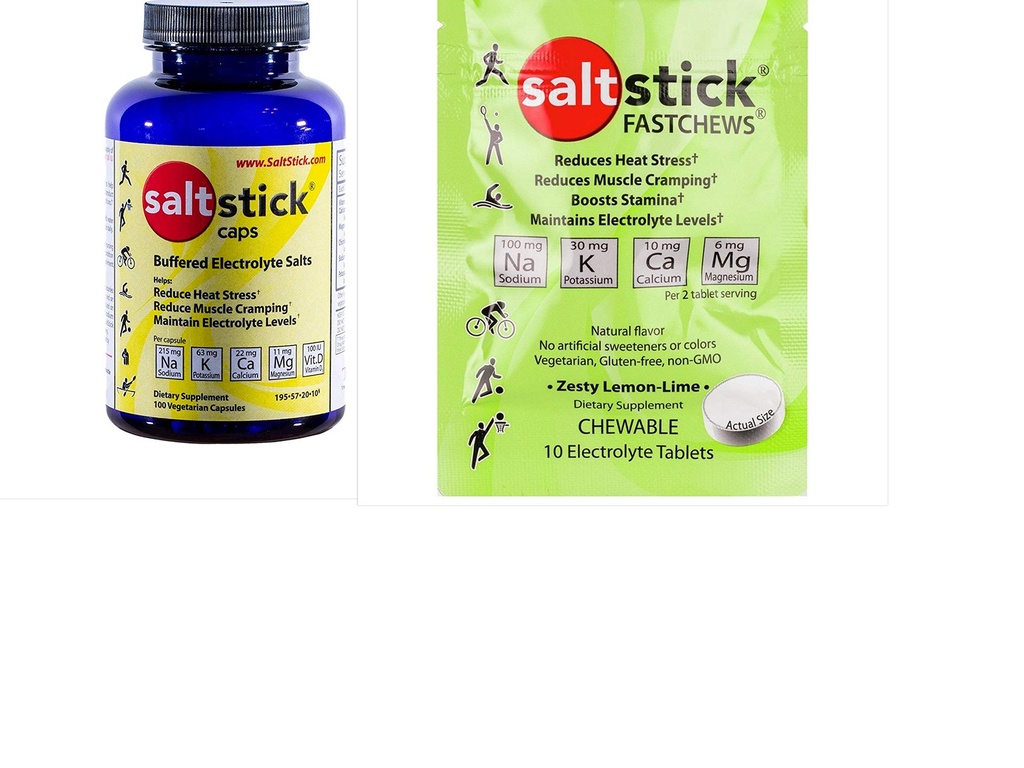 Saltstick Electrolyte Kapsule (100 kapsúl) Incl. Comp. FastChews Trial Pack