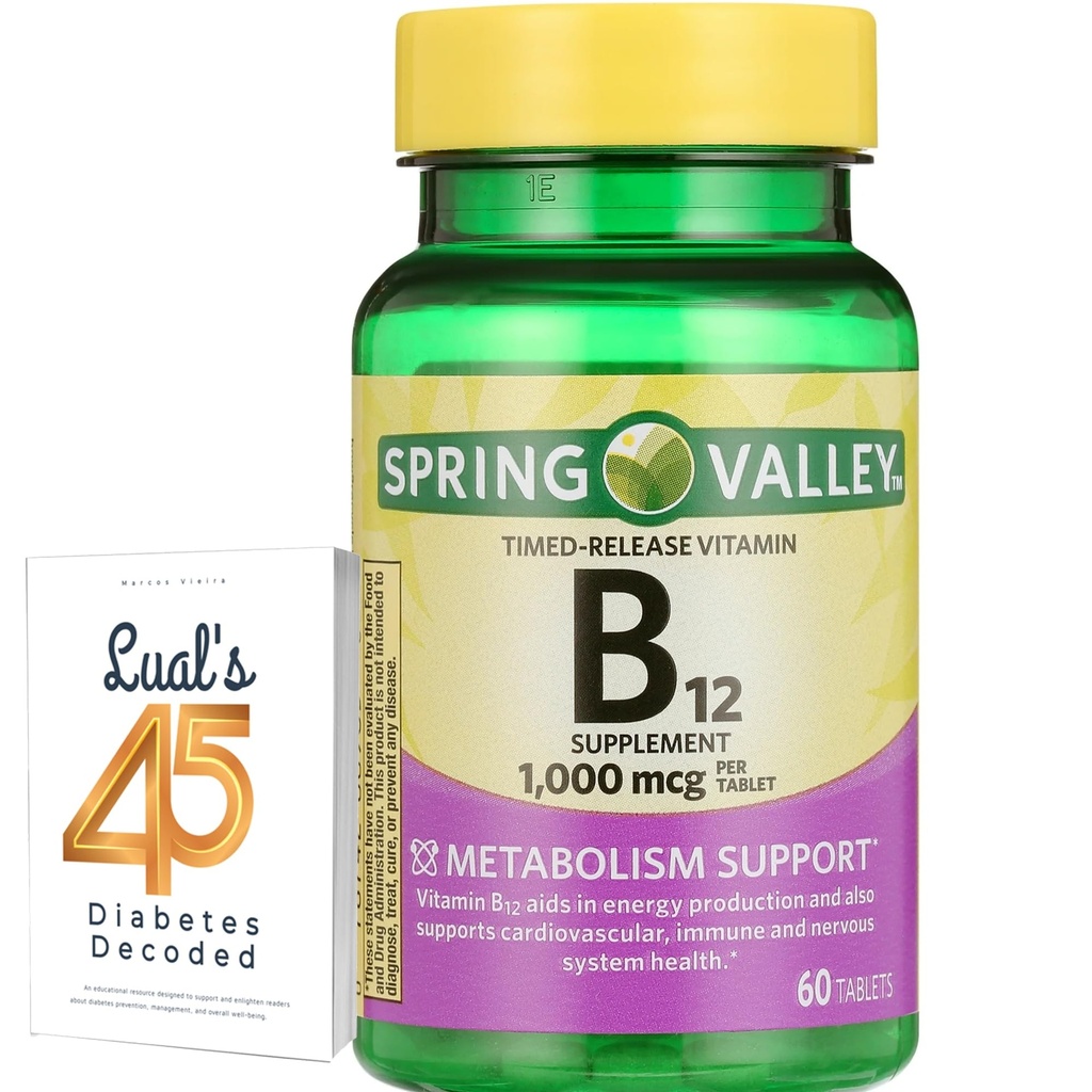 Tablety s vitamínom B12, 1000 Mcg, 60 g, B12 komplex pre ženy a mužov so 45 dekódovanými cukrovkami