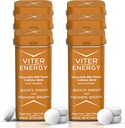Viter Energy Caffeinated Mints 40mg Caffeine, B Vitamins, Sugar Free. (Chocolate Mint, 20pcs, 6 Pack)