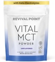 Prémiový neochutený MCT olej prášok s Keto Electrolytes- Creamer pre kávu, čaj, a Shakes- Obsahuje 15x Biodostupný chróm pikolinát, C10 a C8 MCT olej odvodený z kokosových orechov
