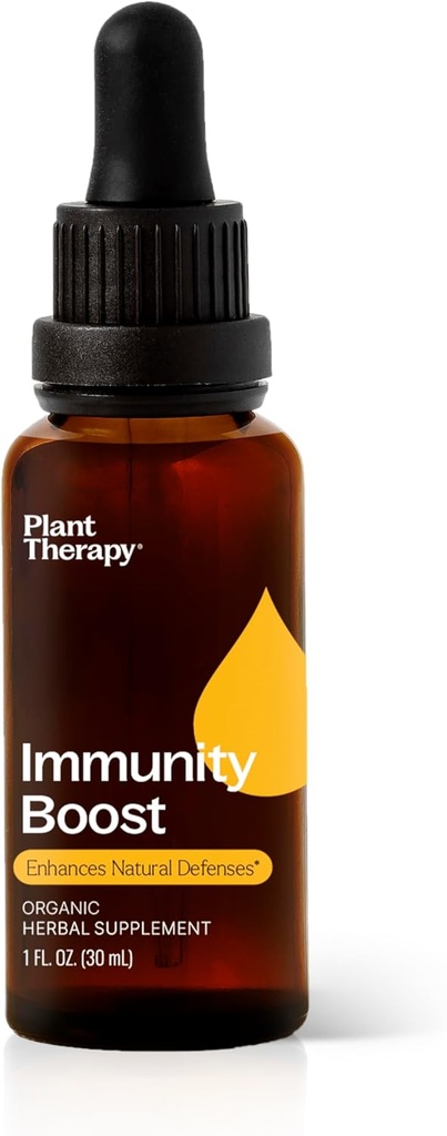 Rastlinná terapia Organická imunita Boost Tincture 30 ml (1 oz) s Ehcinacea, bazový a citrónový balzam extrakt, podporuje zdravý imunitný systém, prírodná obranyschopnosť proti sezónnym ohrozeniam