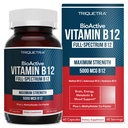 BioAktívny vitamín B12 - 5000 mcg, obsahuje 3 bioaktivné formy B12 Plus metylfolát kofaktor - Metyl B12, Adenozyl B12 & Hydroxy B12 