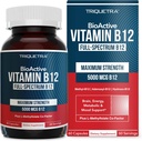 BioAktívny vitamín B12 - 5000 mcg, obsahuje 3 bioaktivné formy B12 Plus metylfolát kofaktor - Metyl B12, Adenozyl B12 & Hydroxy B12 