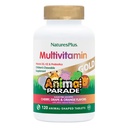 Natures Plus Animal Parade Gold Detský multivitamín - 120 Žuvacie tablety pre zvieratá - rozmanité Cherry, Orange & Grape flavors - Vegan, Gluten Free - 60 Celkové služby