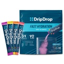 DripDrop Hydratačné balíčky - Odvážne balenie odrody - Single Server Electrolytes Powder Drink Mix - Watermelon, Berry, Citrón, Orange - Non-GMO, Gluten Free, Vegan - 32 Sticks